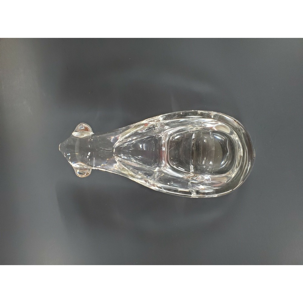Vintage Sasaki Crystal Glass‎ Polar Bear CANDY Trinket Nut Dish Bowl MCM - Picture 3 of 9